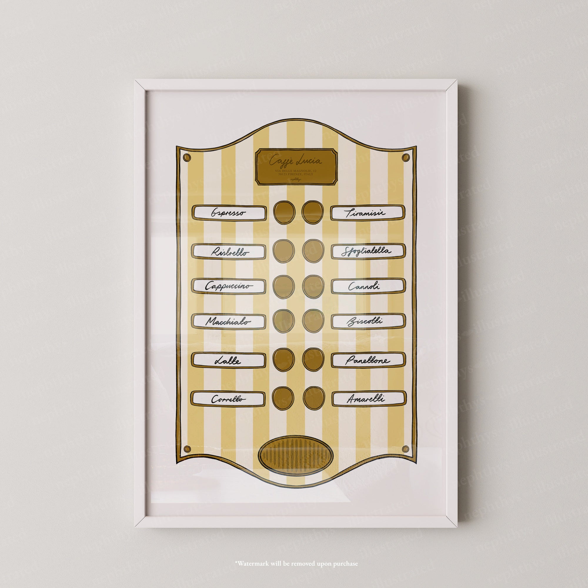 Caffe Lucia Yellow Stripe