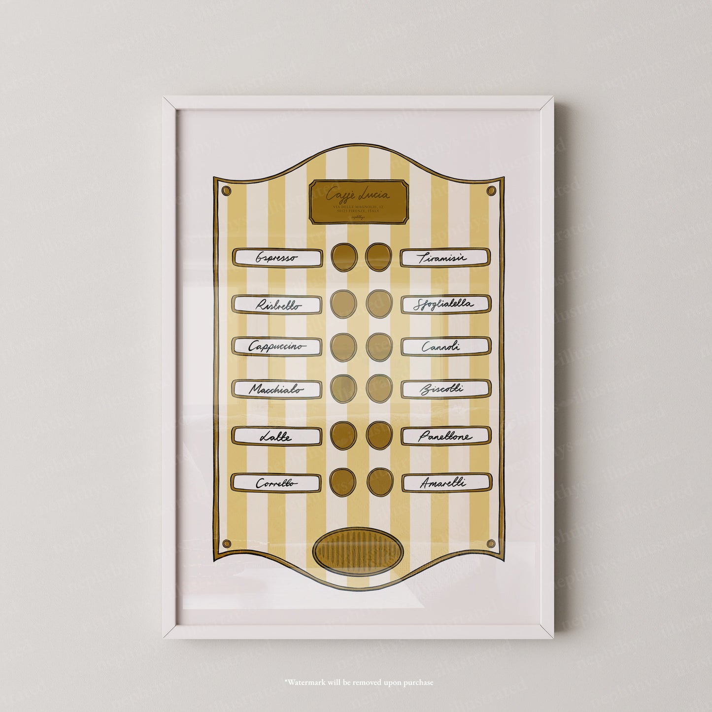 Caffe Lucia Yellow Stripe