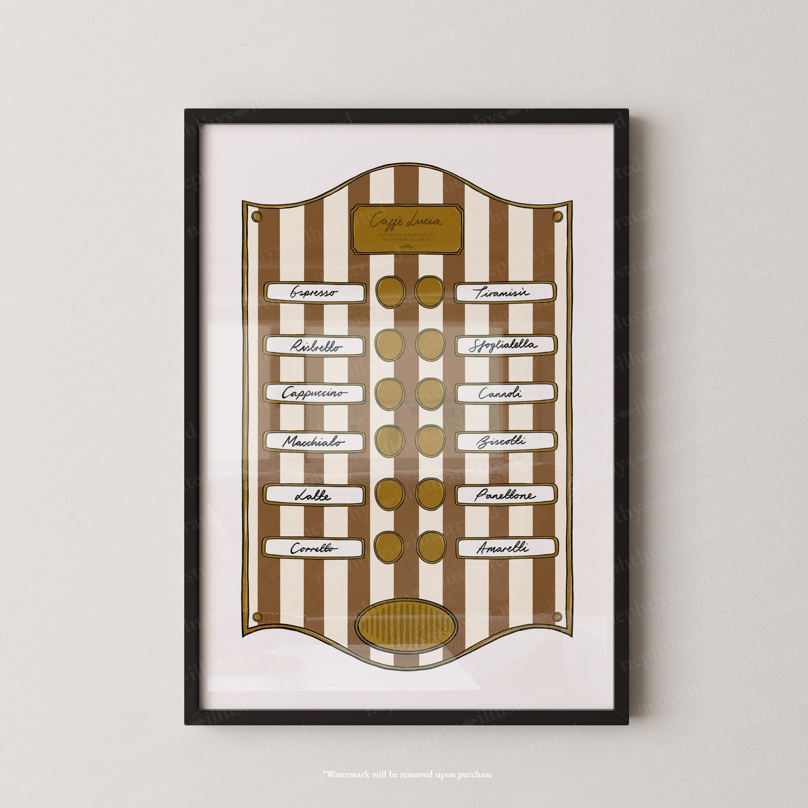 Caffe Lucia Brown Stripe