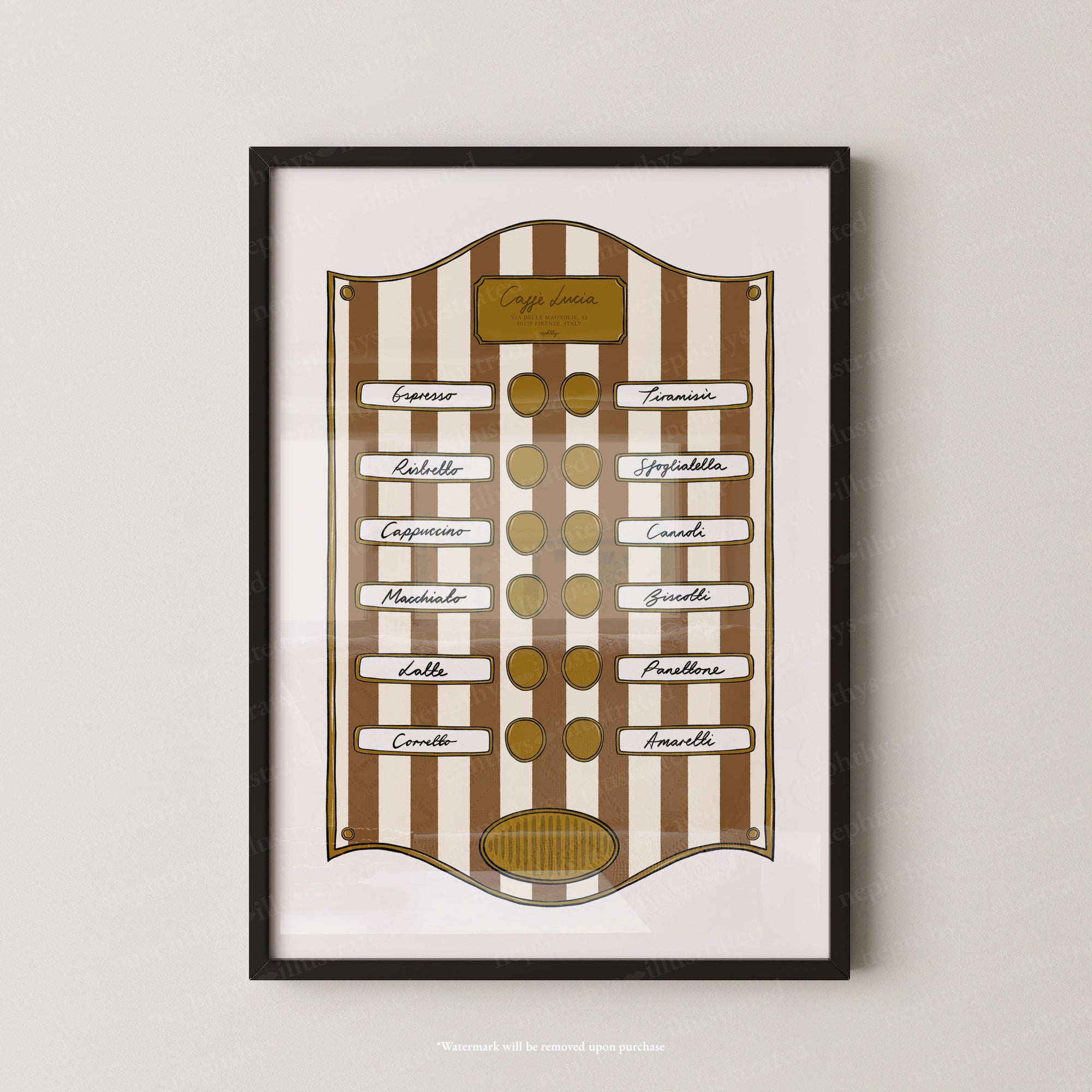 Caffe Lucia Brown Stripe