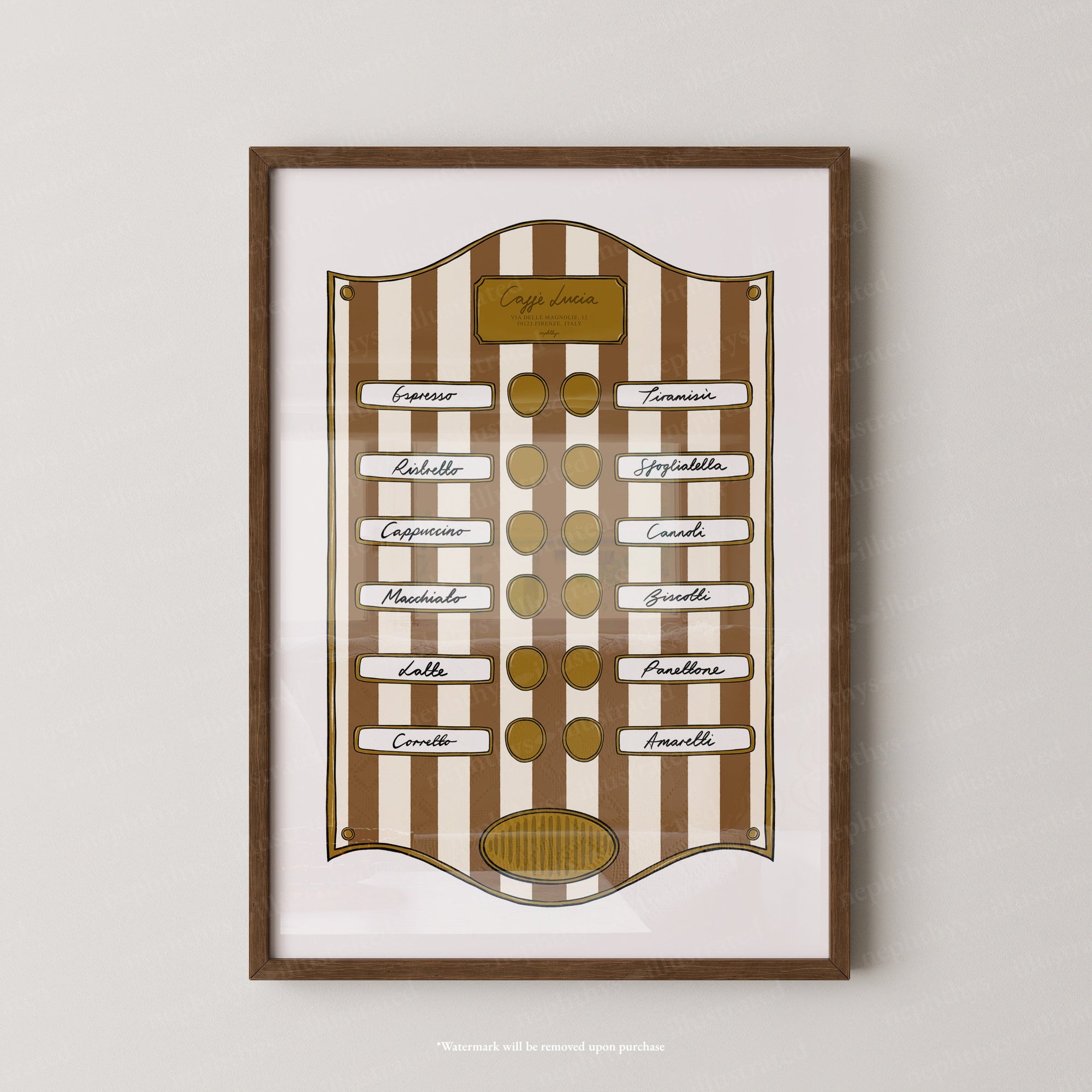 Caffe Lucia Brown Stripe