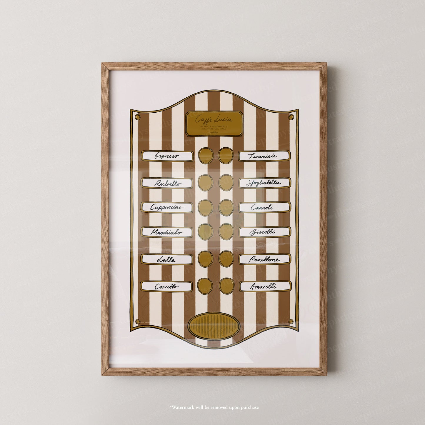 Caffe Lucia Brown Stripe