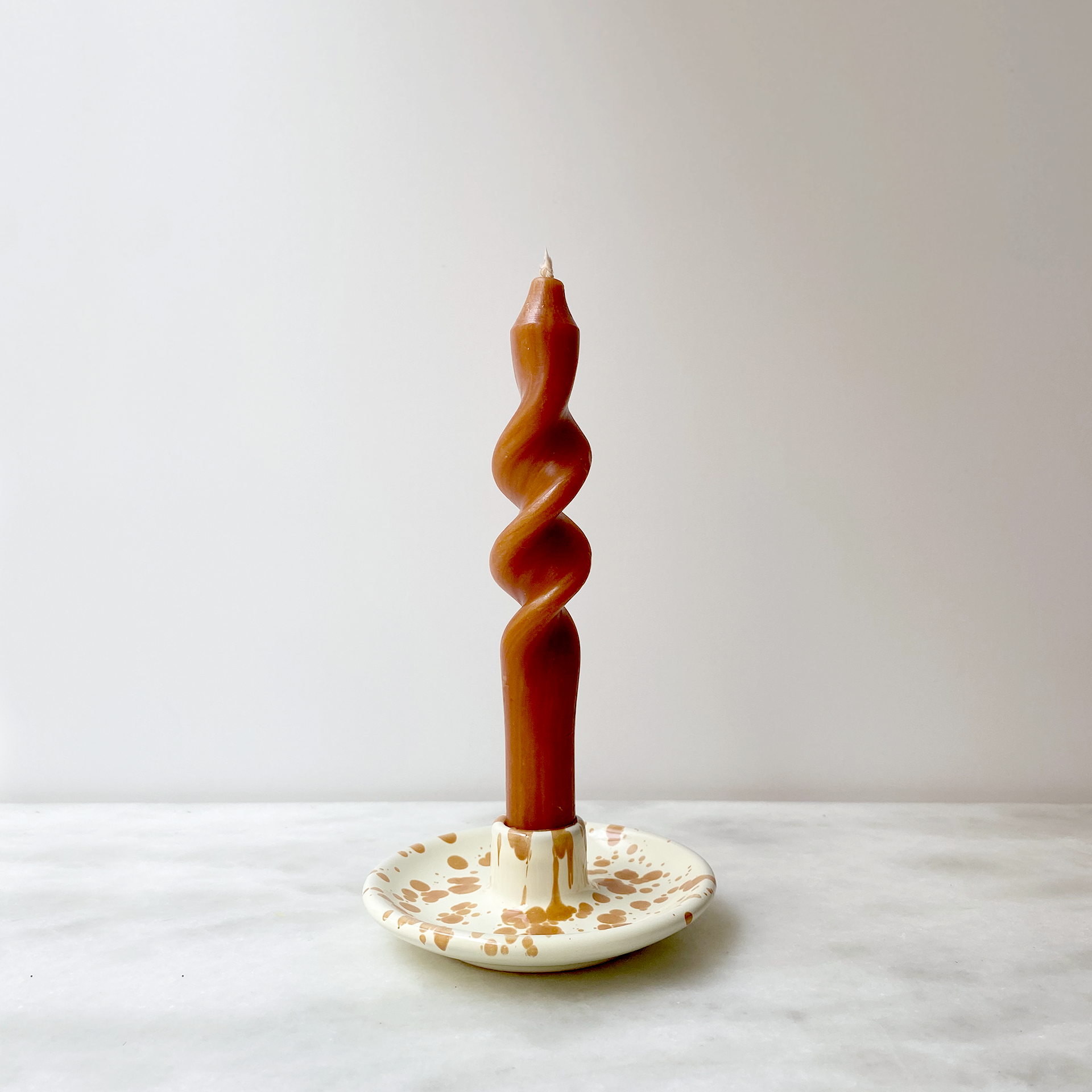 Candle Holder Burnt Orange