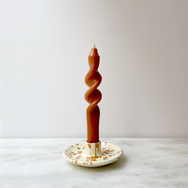 Candle Holder Burnt Orange