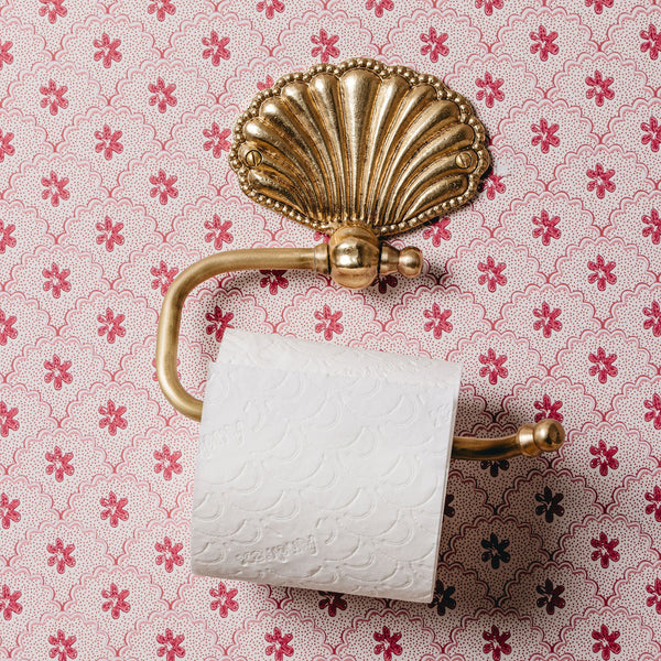 Cara Toilet Roll Holder, Lacquered Brass