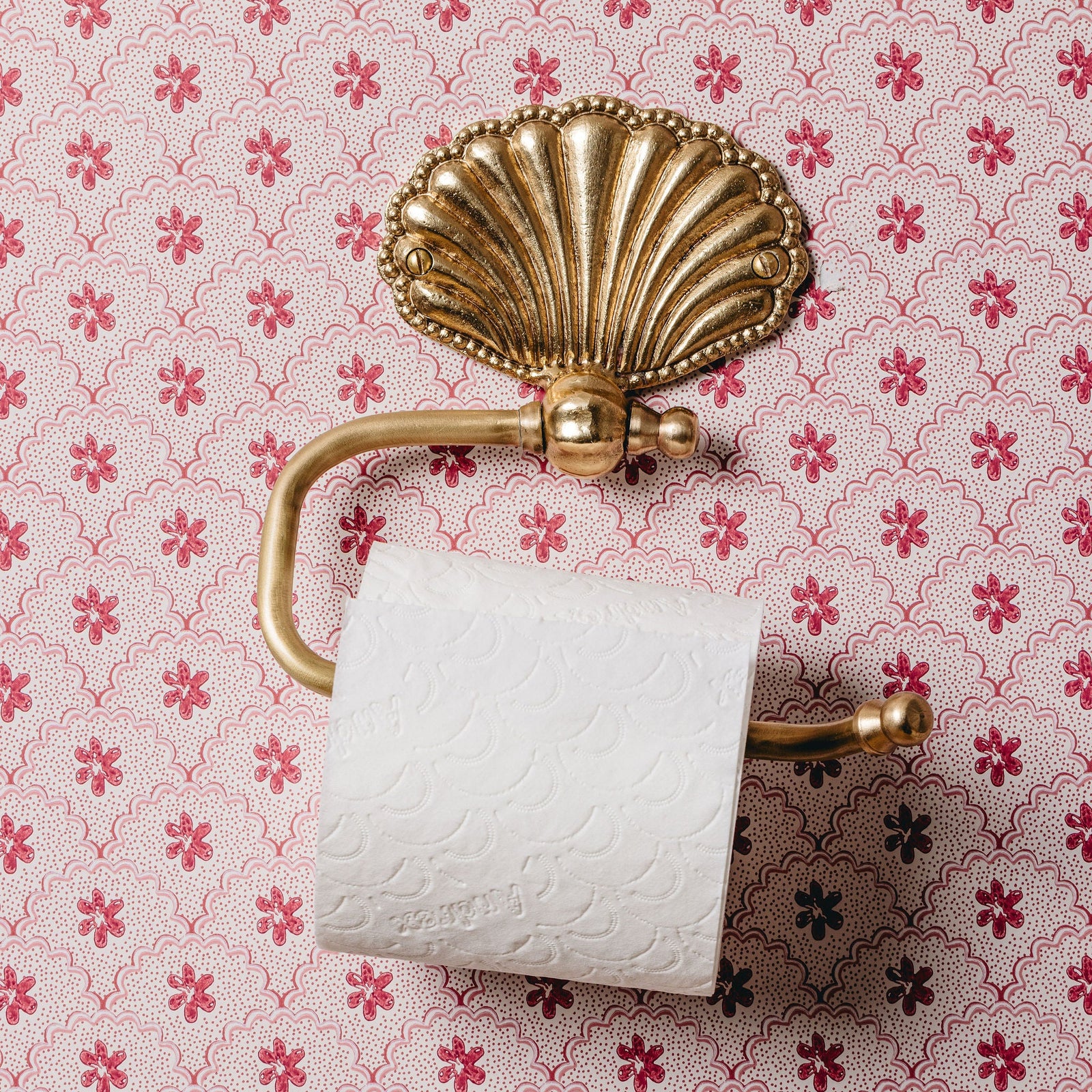 Cara Toilet Roll Holder, Antique Brass