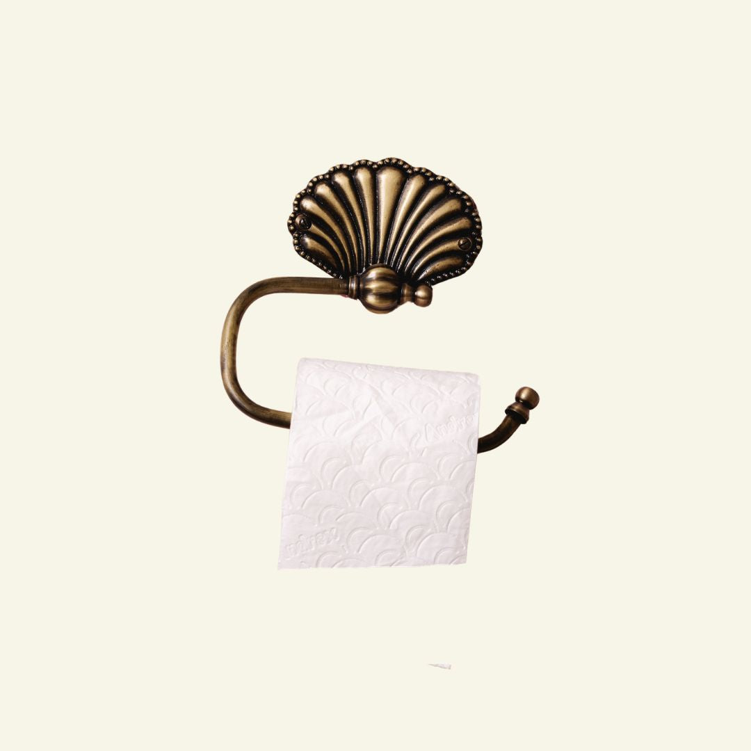 Cara Toilet Roll Holder, Antique Brass
