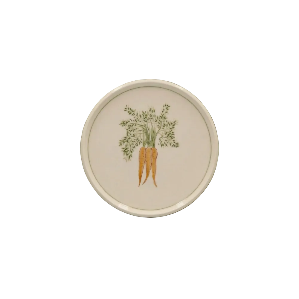 Carrot Appetizer Plate with Lined Border