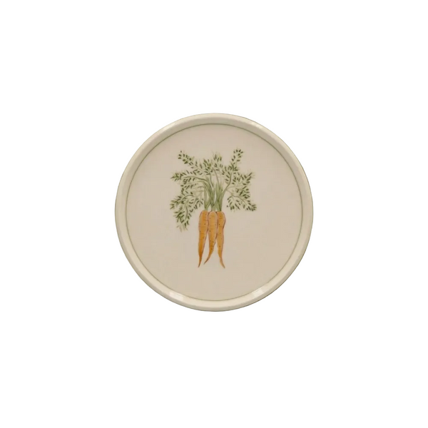 Carrot Appetizer Plate with Lined Border