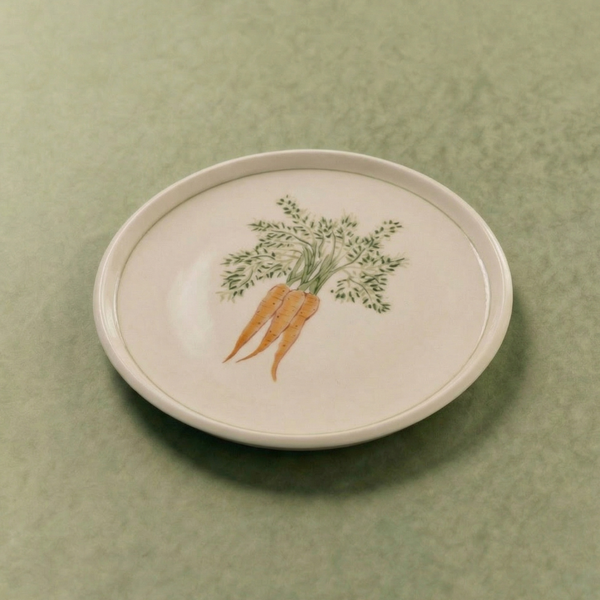 Carrot Appetizer Plate with Lined Border