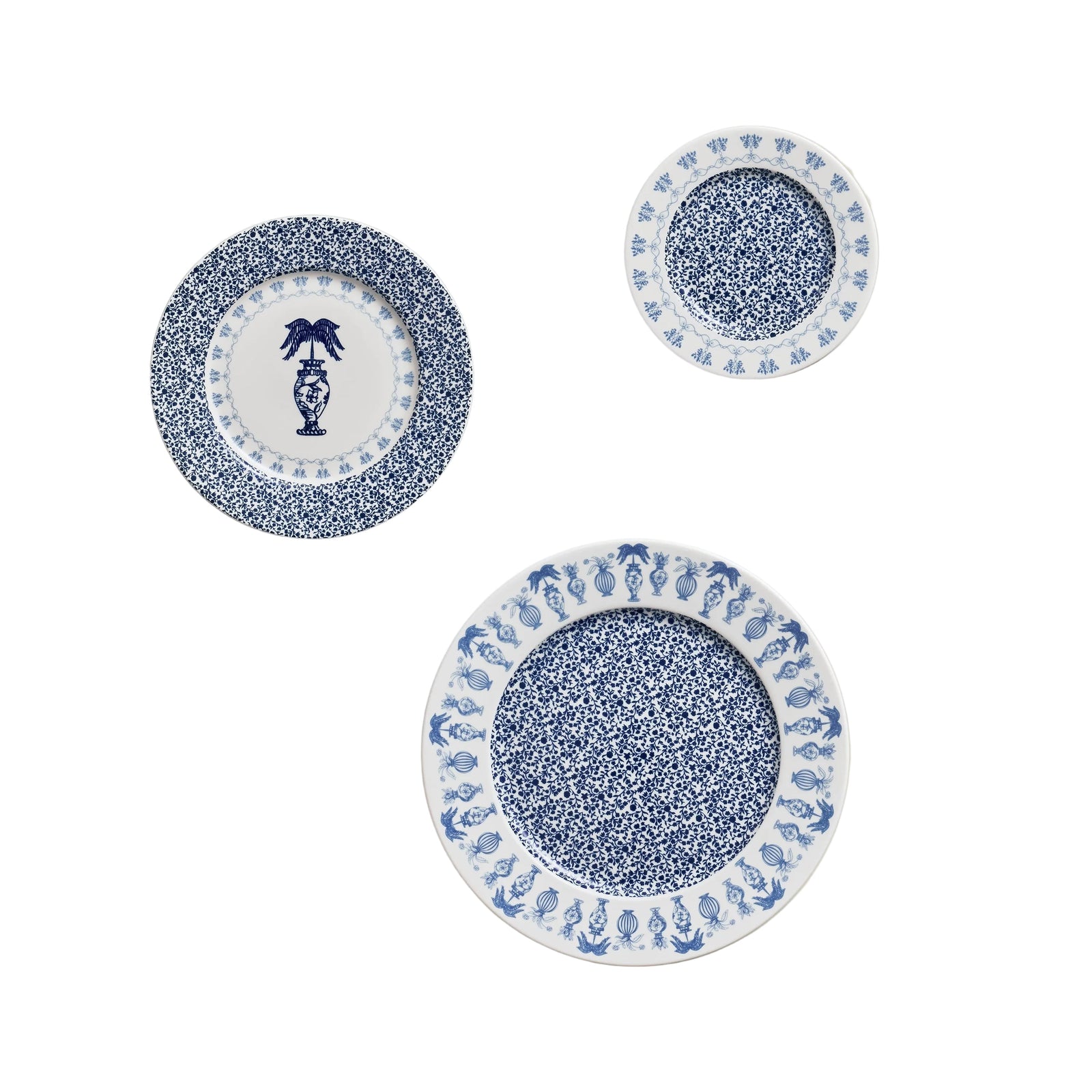 Azure Set - Dinner, Dessert & Bread Plate Set of 12 or 18