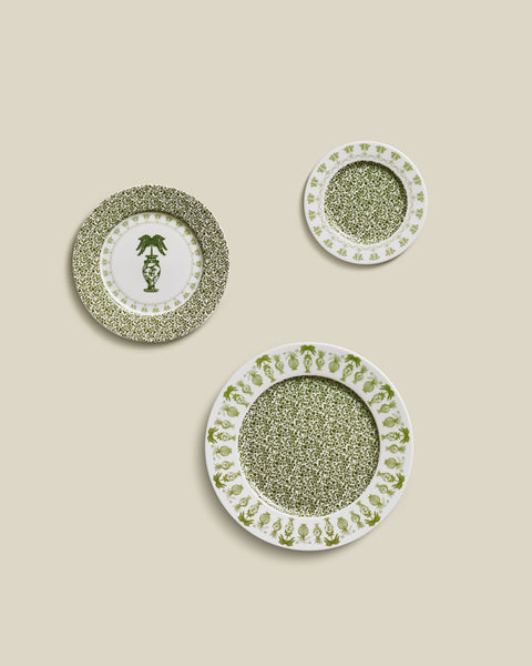 Emerald Set - Dinner, Dessert & Bread Plate Set of 12 or 18