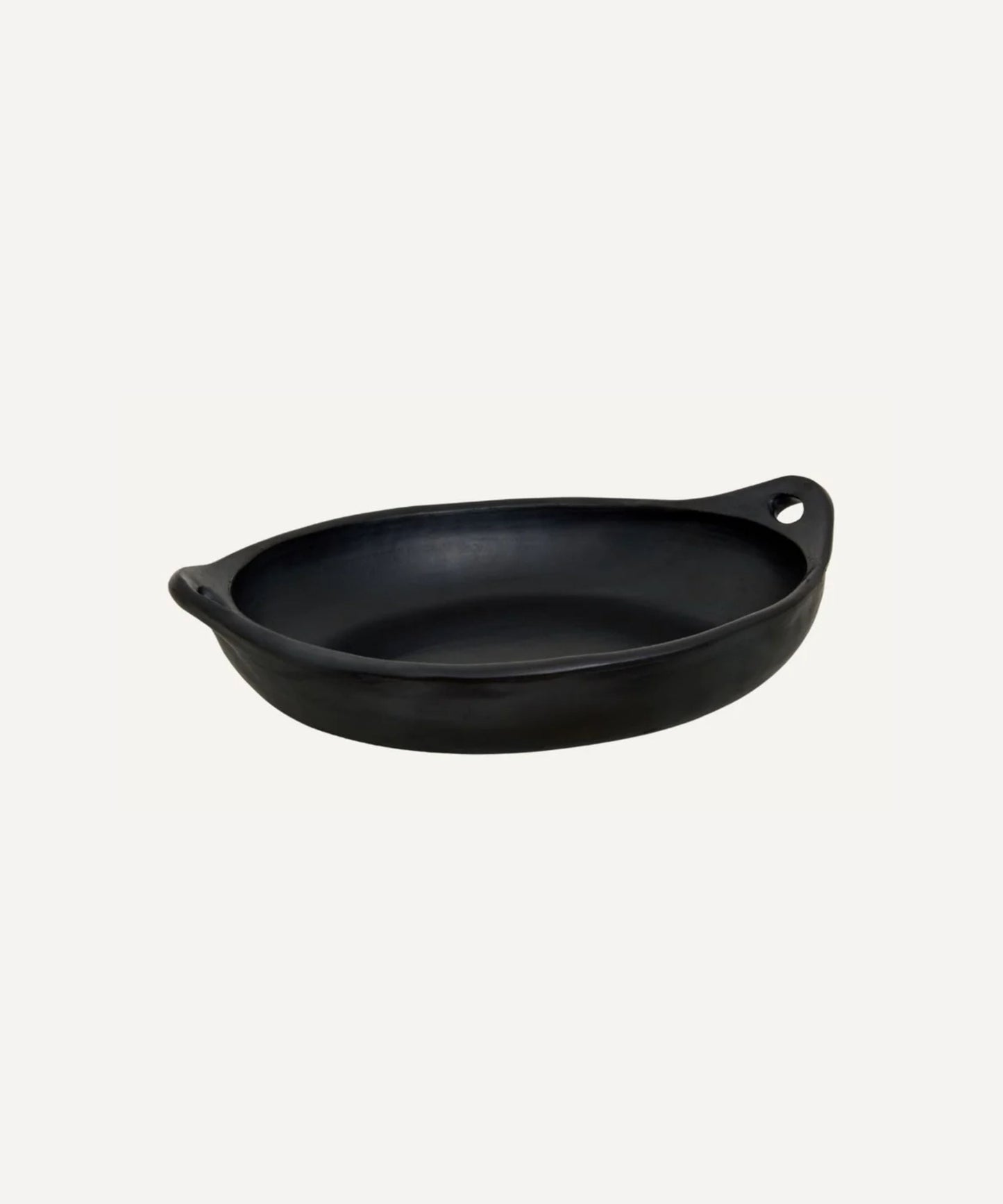 Medium Chamba Roasting Dish — handmade Colombian black pottery