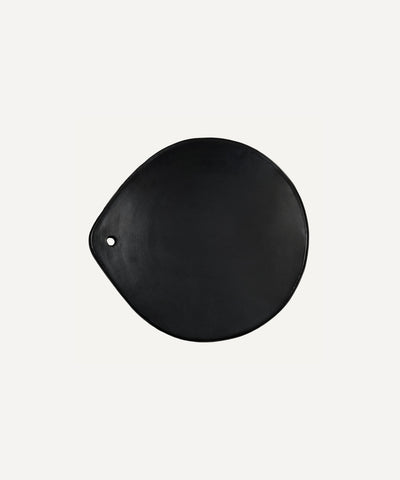 Chamba Black Clay Grill Pan — handmade Colombian Comal, main view