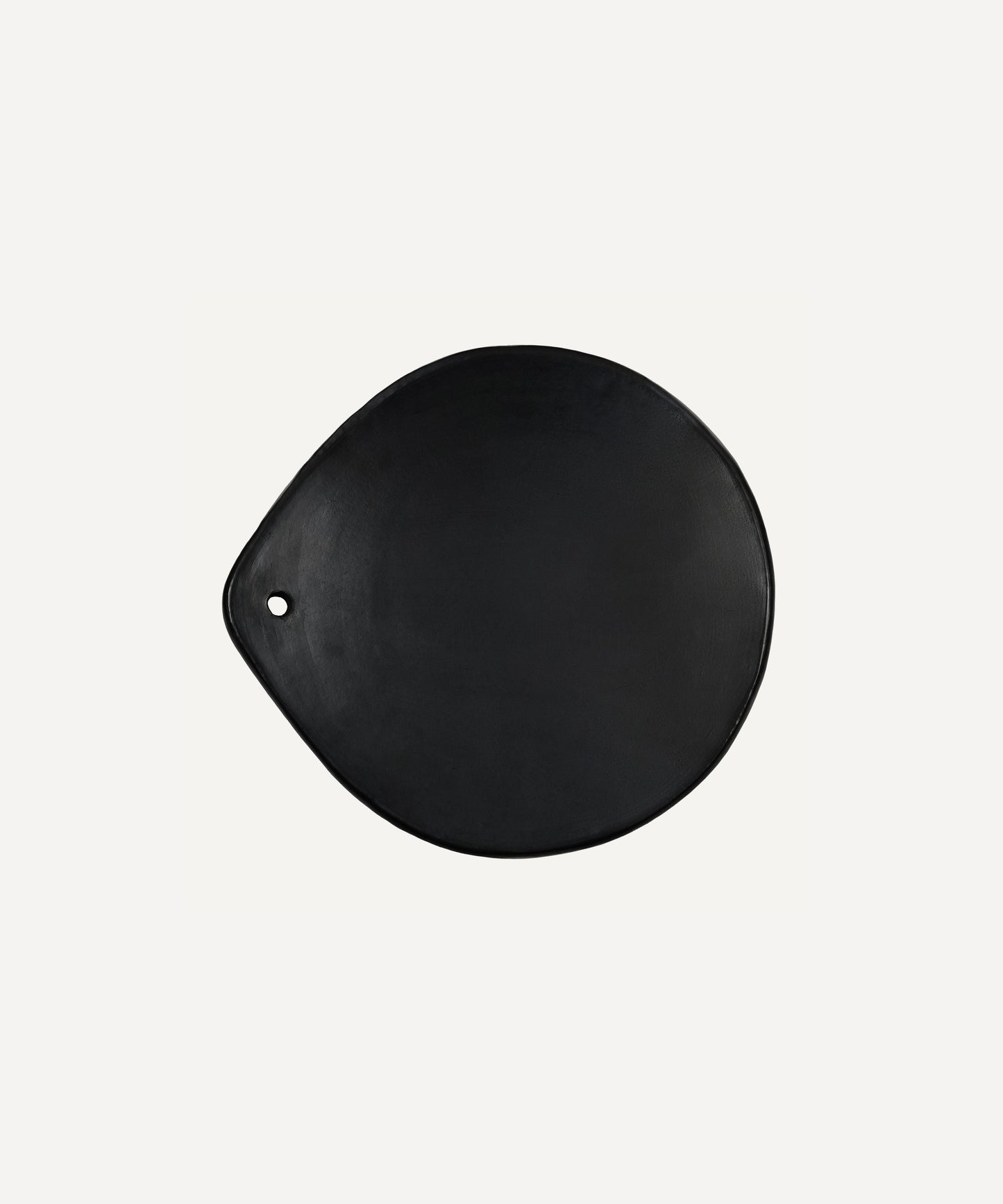 Chamba Black Clay Grill Pan — handmade Colombian Comal, main view