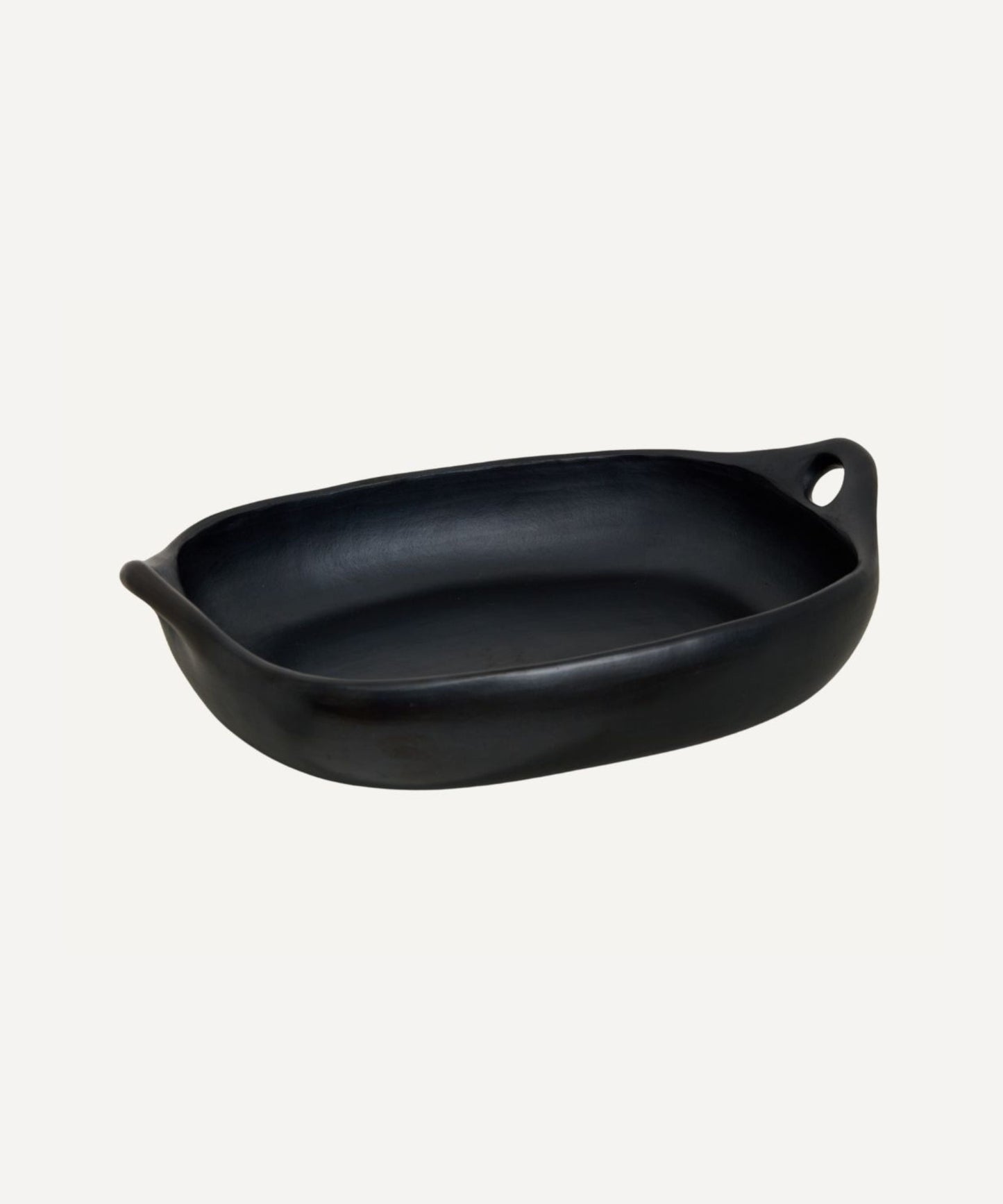 Handmade Black Clay Gratin Dish — Colombian Chamba pottery, main view