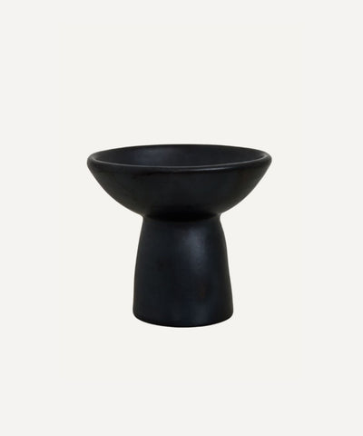 Chamba Black Clay Centrepiece Bowl — Colombian black pottery, main view