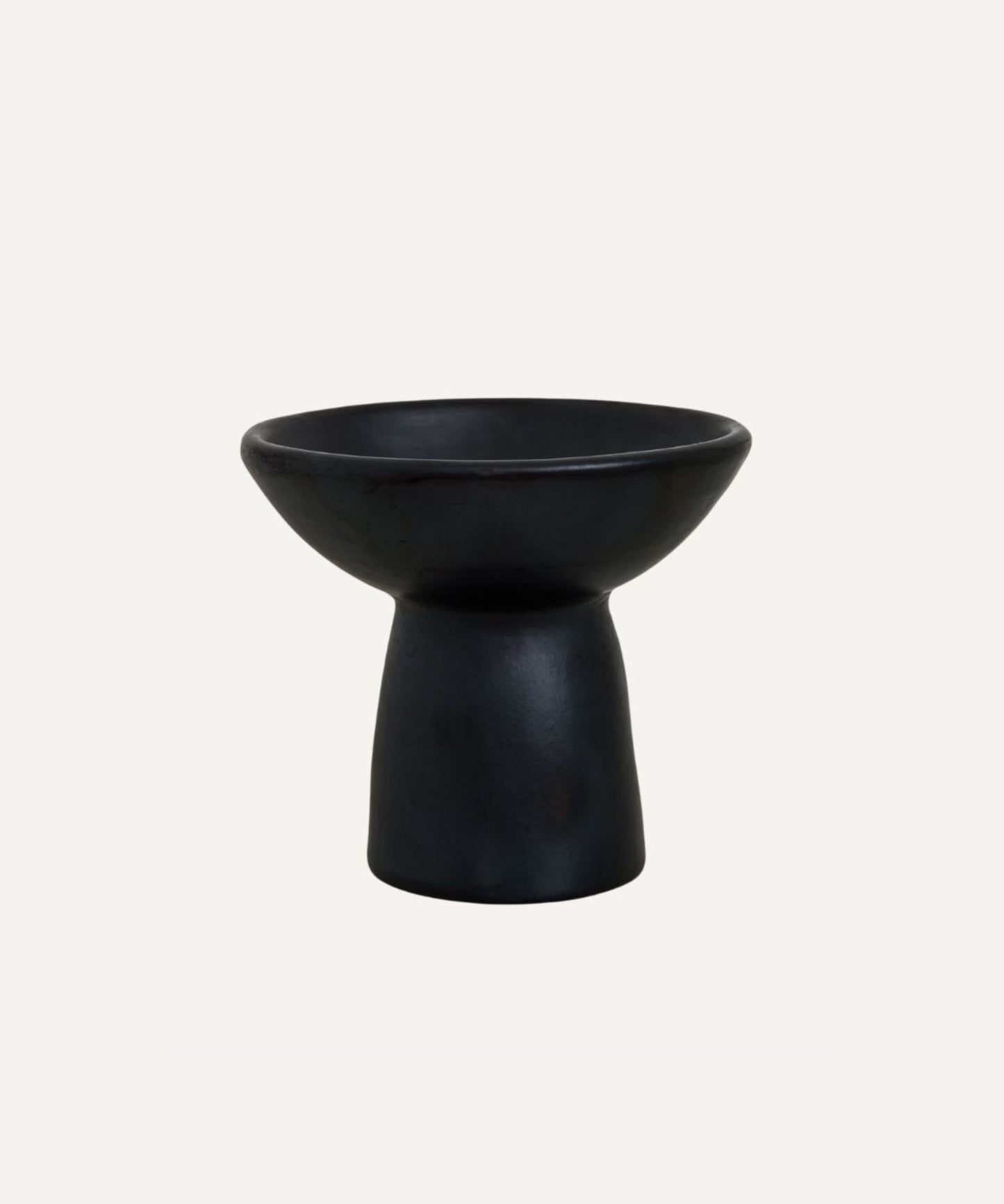 Chamba Black Clay Centrepiece Bowl — Colombian black pottery, main view
