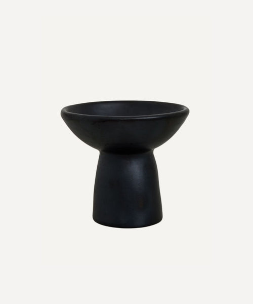 Chamba Black Clay Centrepiece Bowl — Colombian black pottery, main view