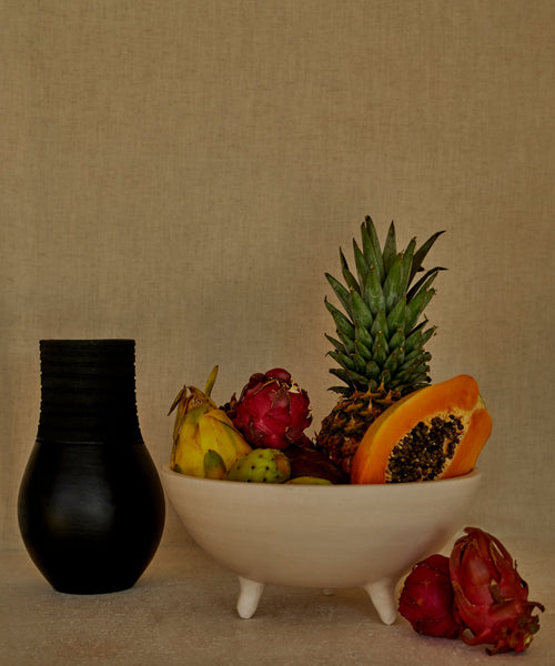 Alegre white clay bowl - matte soft-touch finish