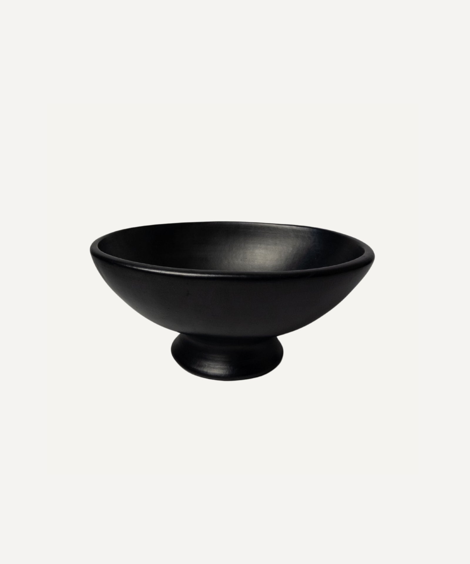 Chamba Black Clay Oval Fruit Bowl — Colombian pottery, main view