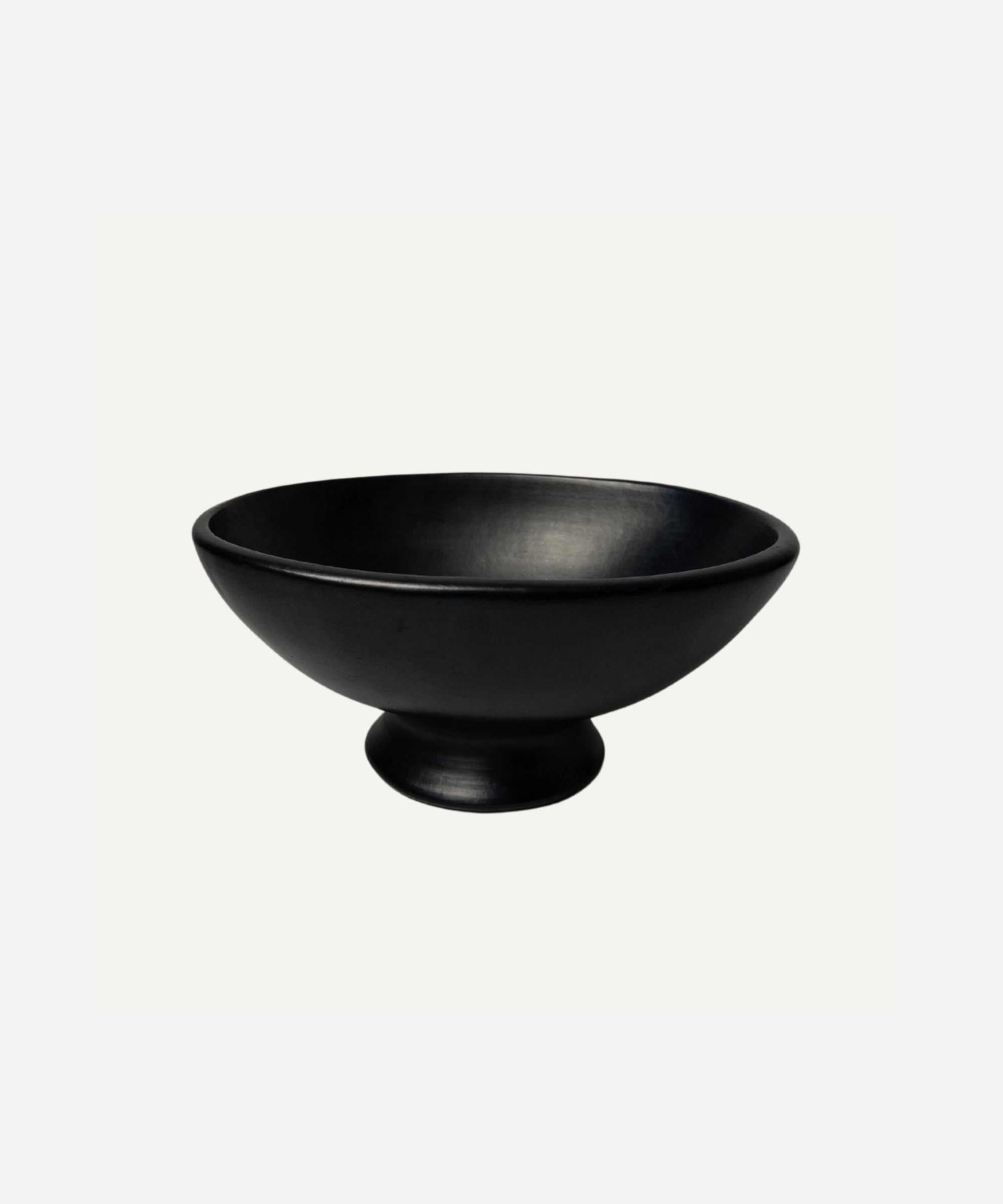 Chamba Black Clay Oval Fruit Bowl — Colombian pottery, main view