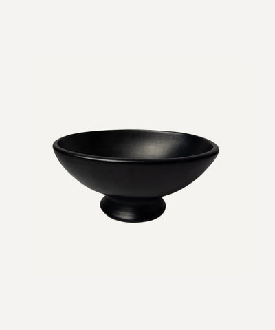 Chamba Black Clay Oval Fruit Bowl — Colombian pottery, main view