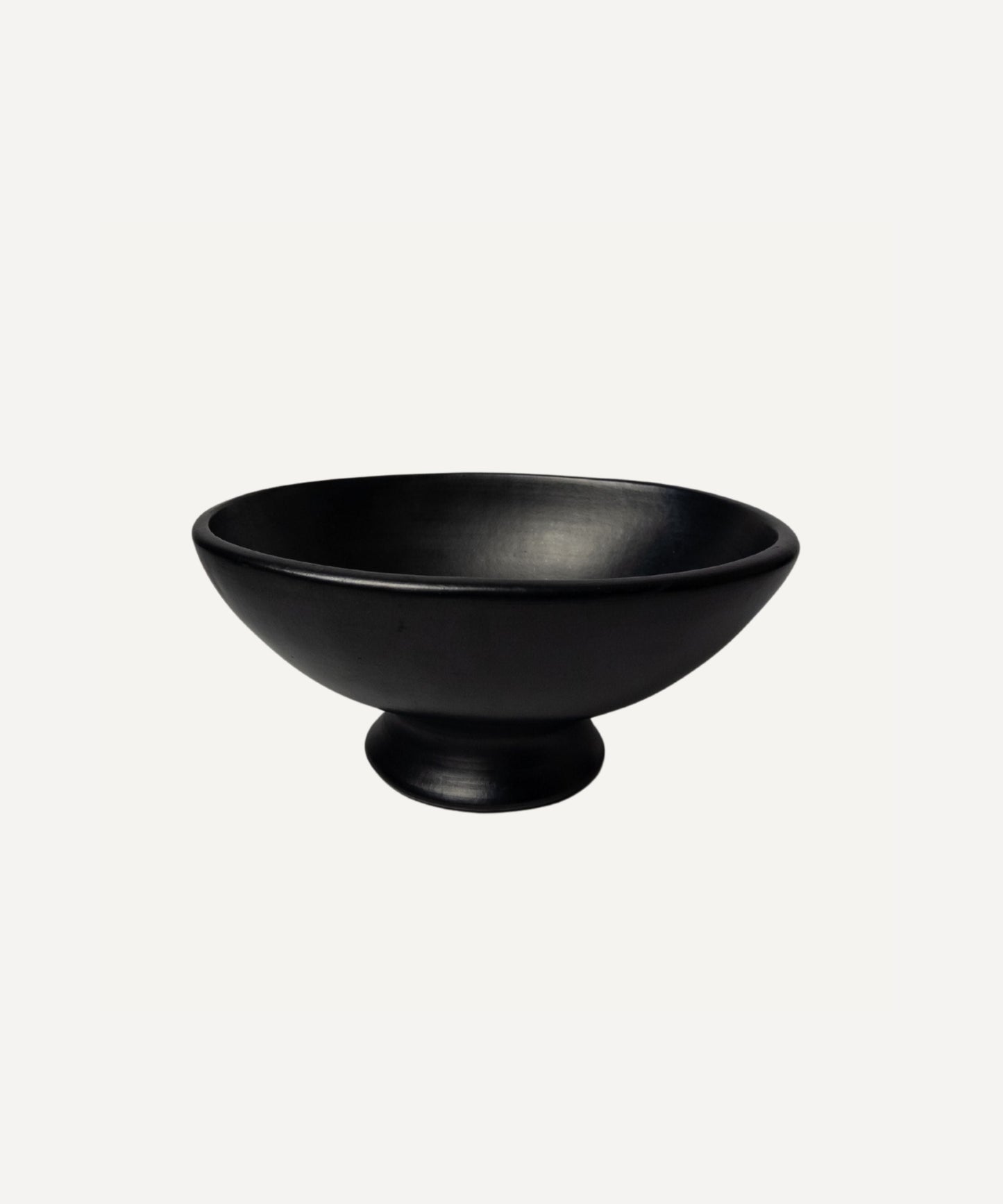 Chamba Black Clay Oval Fruit Bowl — Colombian pottery, main view