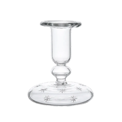 Celestial Glass Candle Holder hand Etched Stars IssyGranger