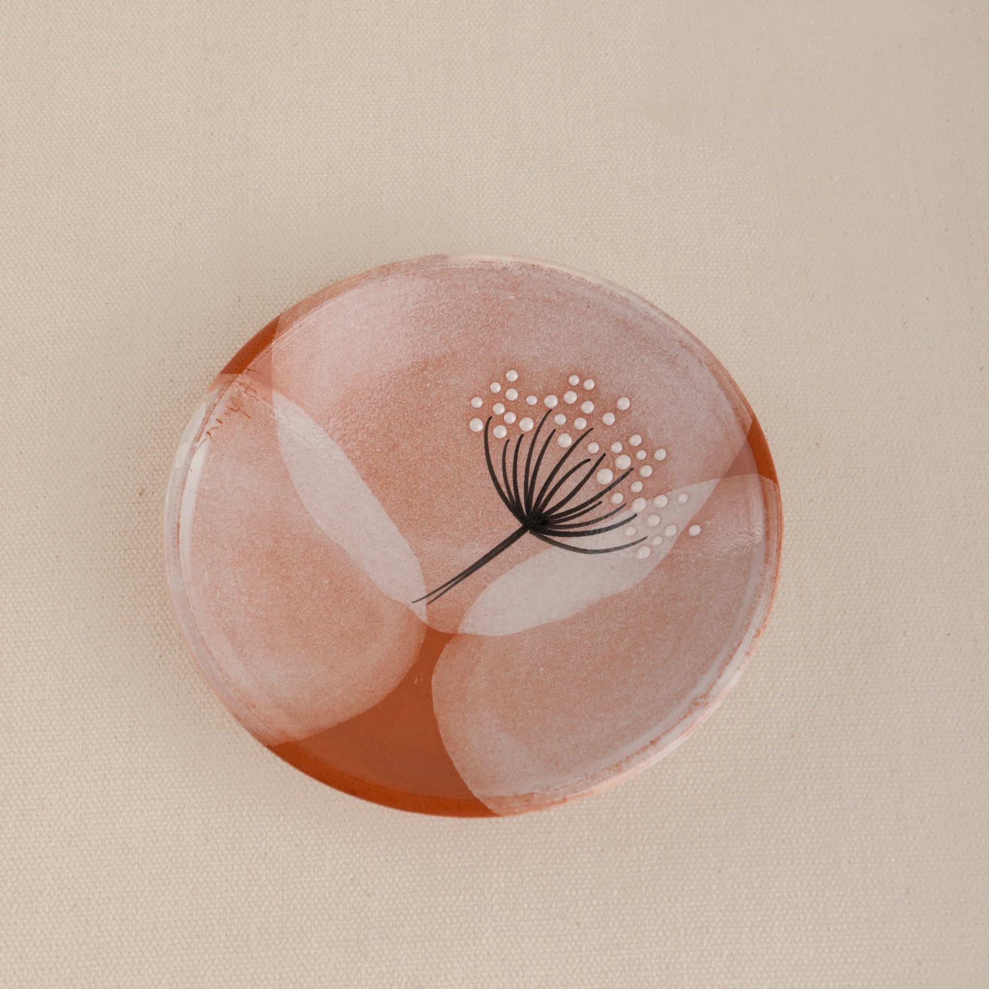 Ceramic Footed Plate Terracotta 1