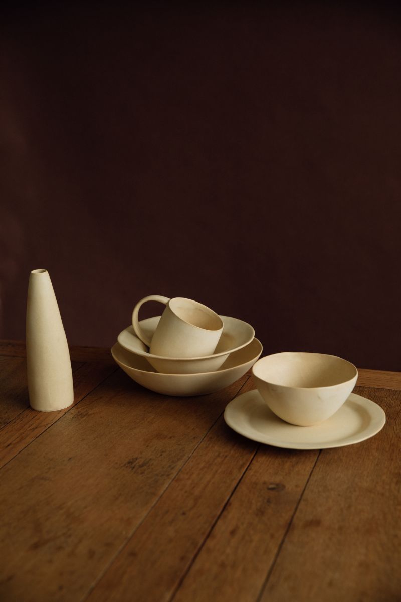 Yukina Omori Non-rim Bowl (Light Beige / Dark Beige)