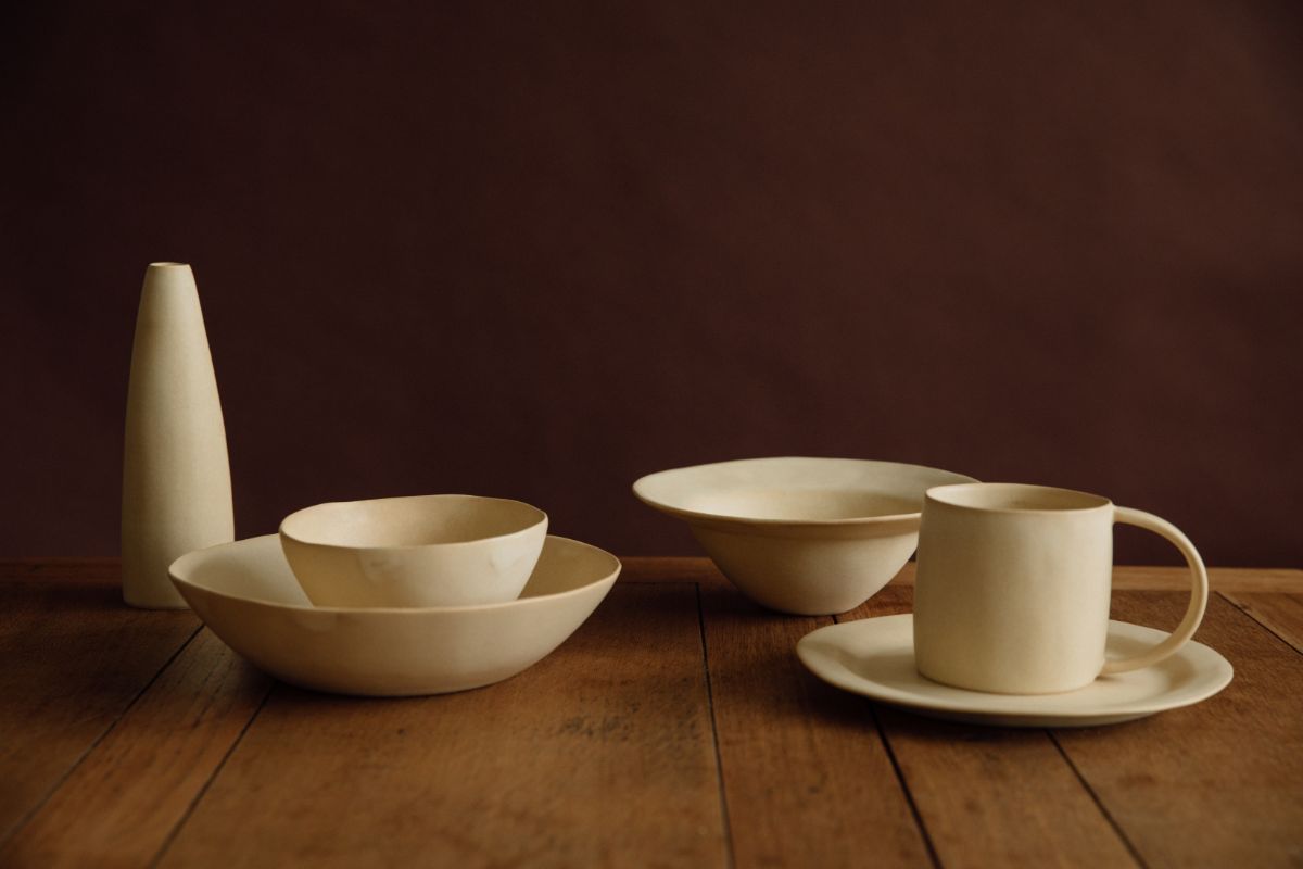 Yukina Omori Non-rim Bowl (Light Beige / Dark Beige)