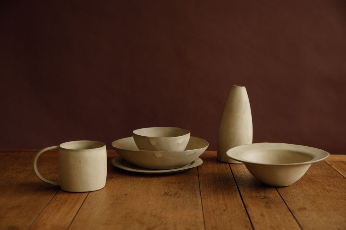 Yukina Omori Non-rim Bowl (Light Beige / Dark Beige)