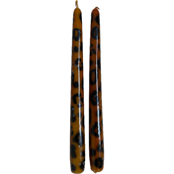 Leopard Candles (Set of 2) - 25cm