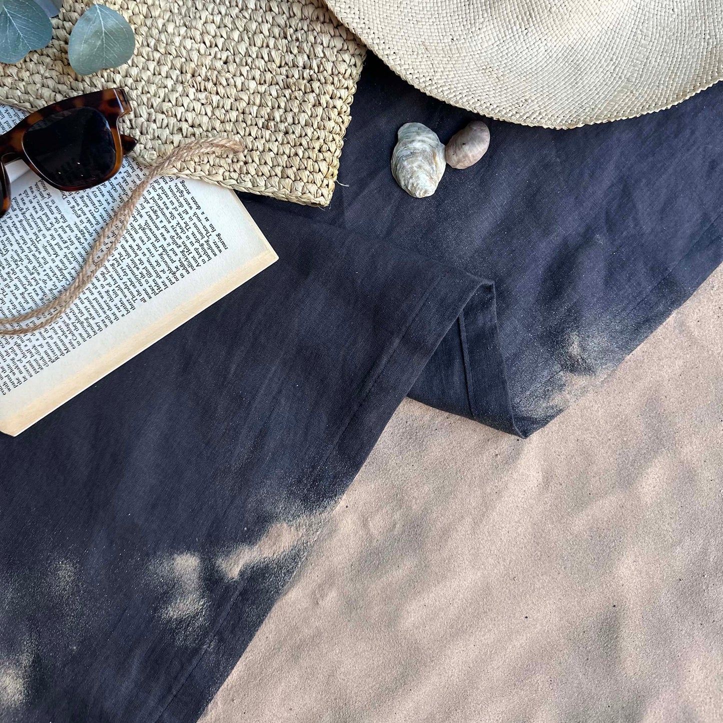 Travel Towel 100% OEKO-TEX® Certified Linen - Charcoal