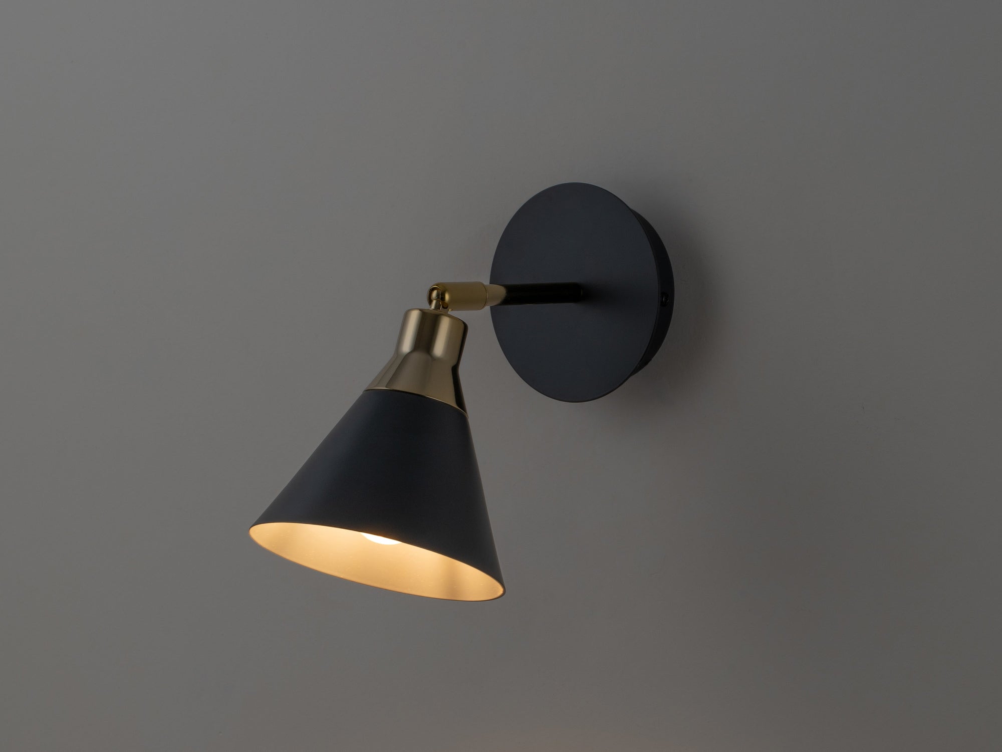 Charcoal Cone Wall Light