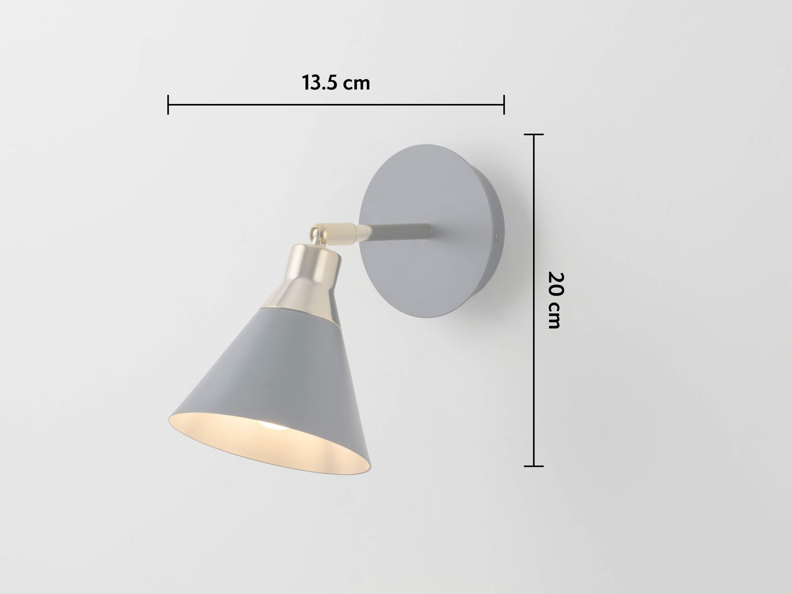 Charcoal Cone Wall Light