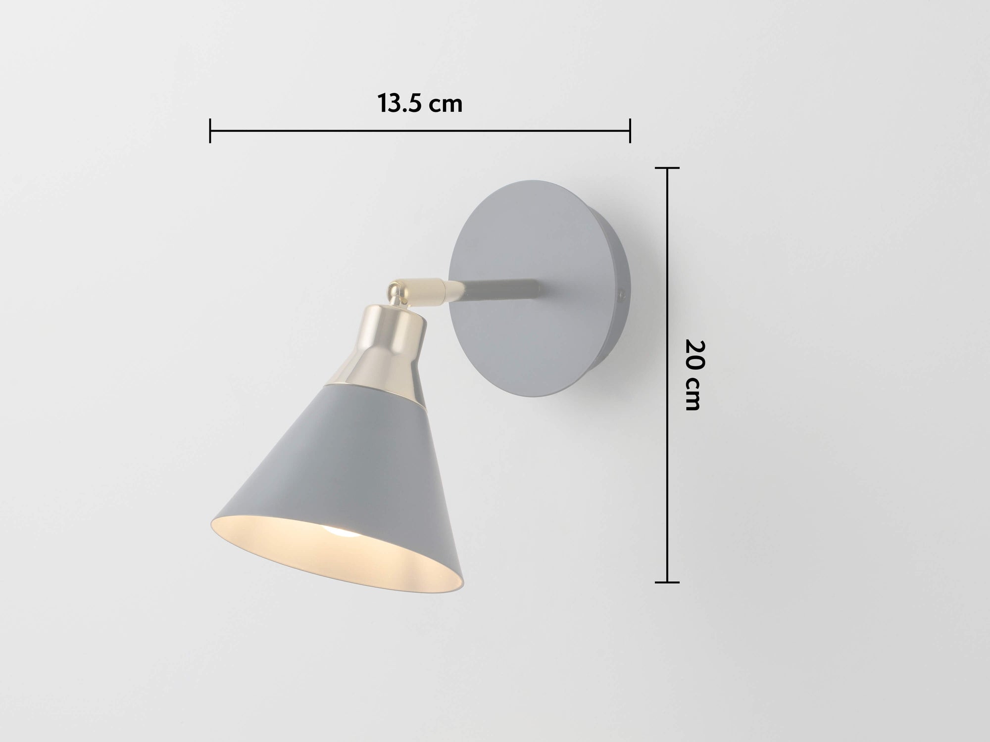Charcoal Cone Wall Light