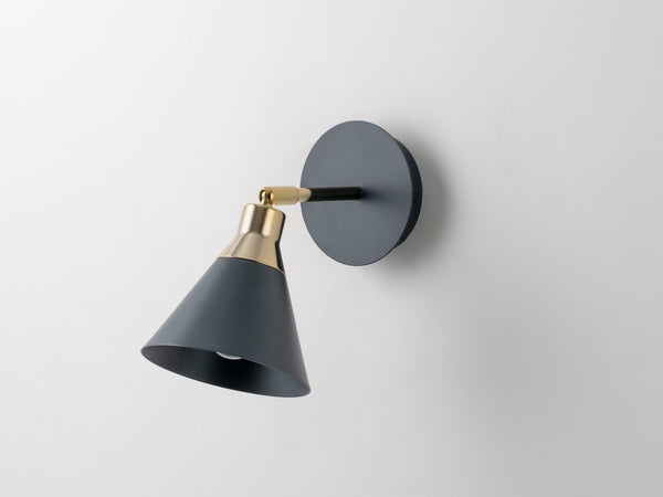 Charcoal Cone Wall Light