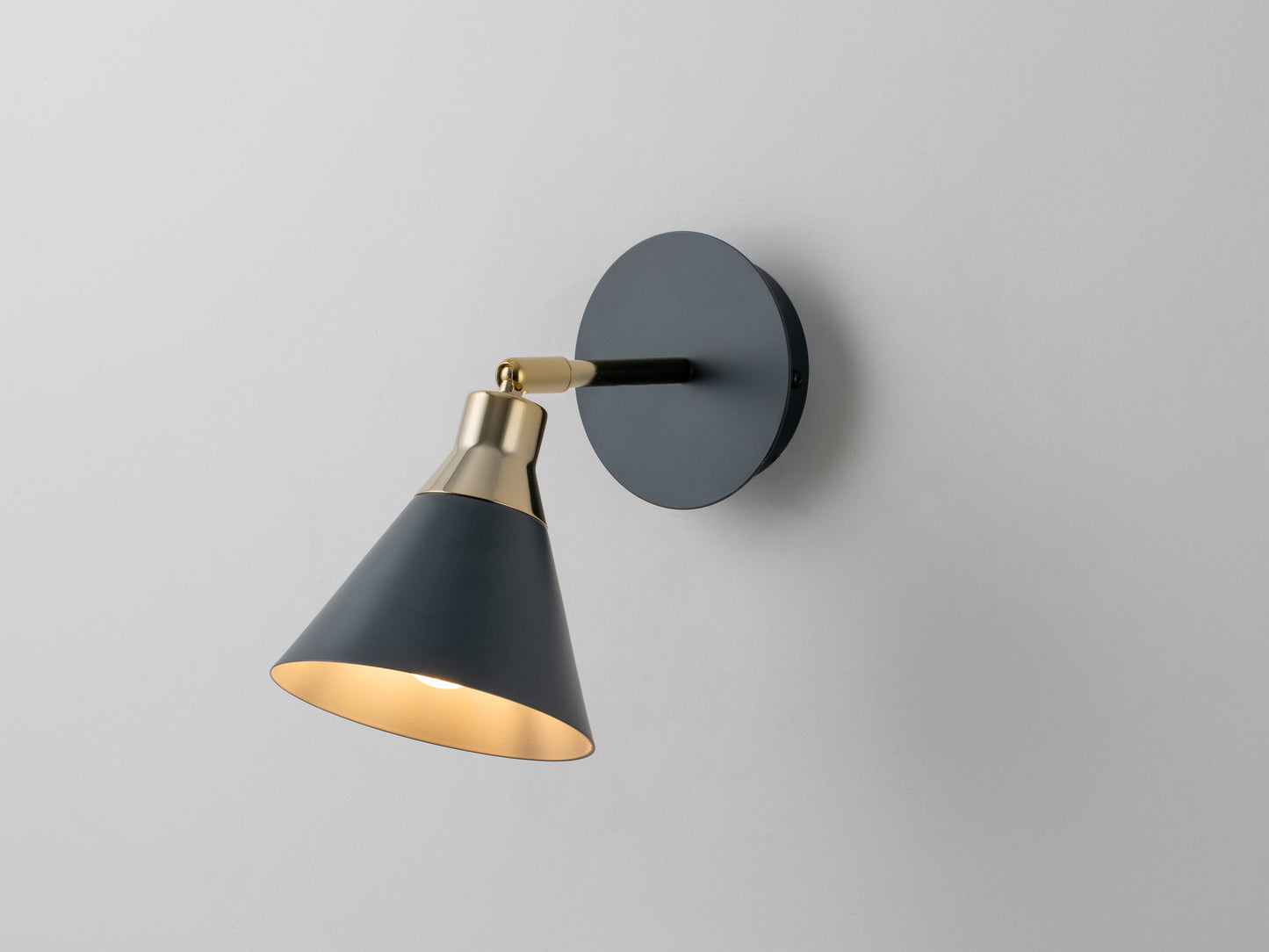 Charcoal Cone Wall Light