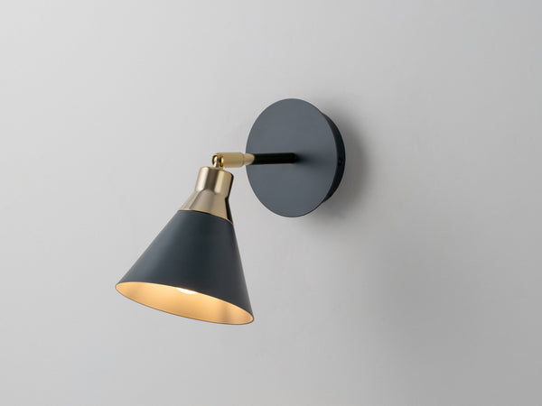 Charcoal Cone Wall Light