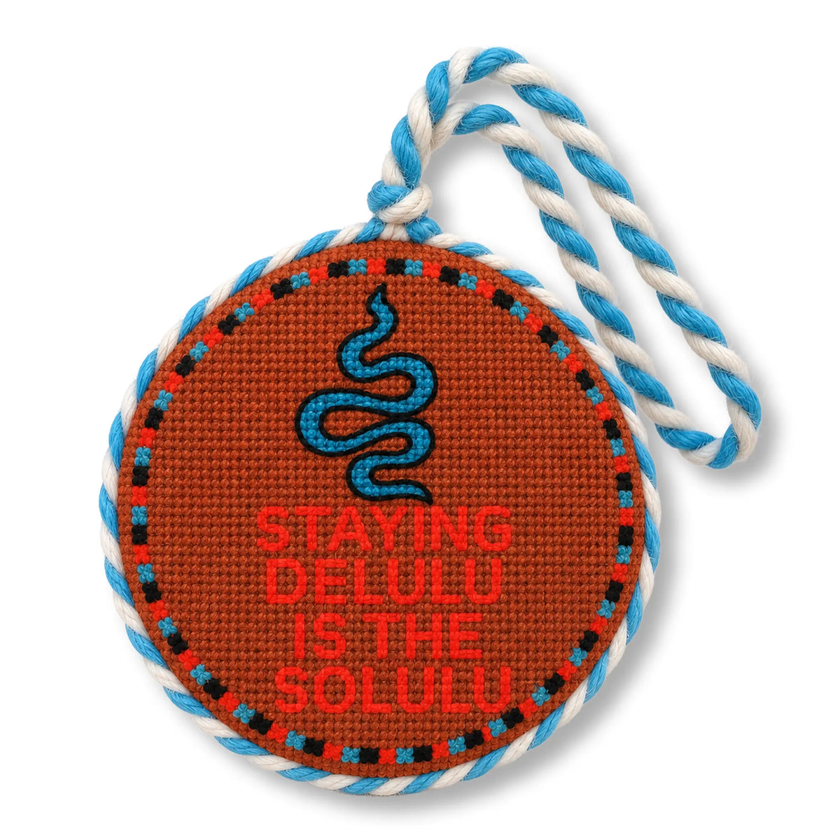 Needlepoint Ornament - Delulu