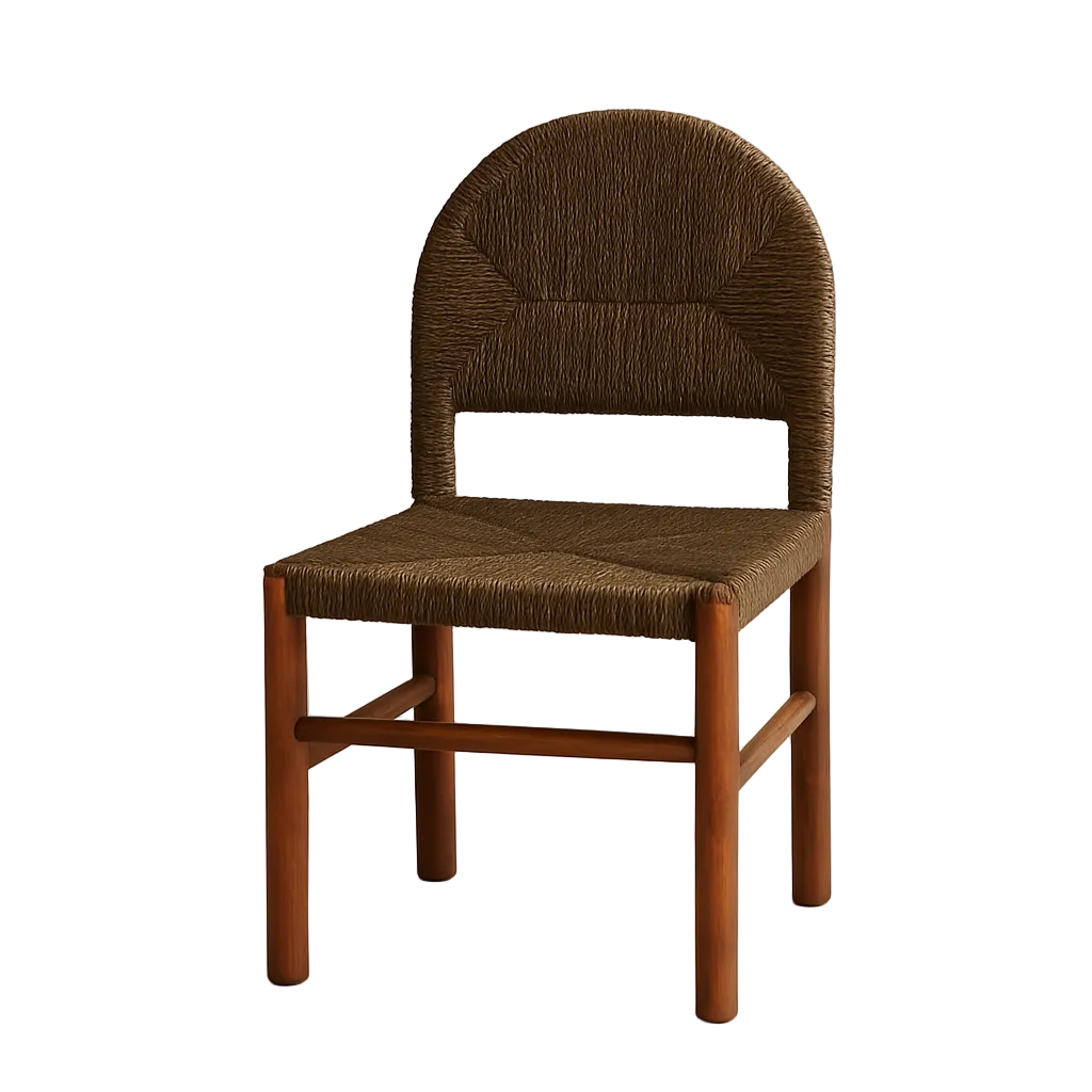 Verona Mahogany Chair with Natural Seagrass Fibre