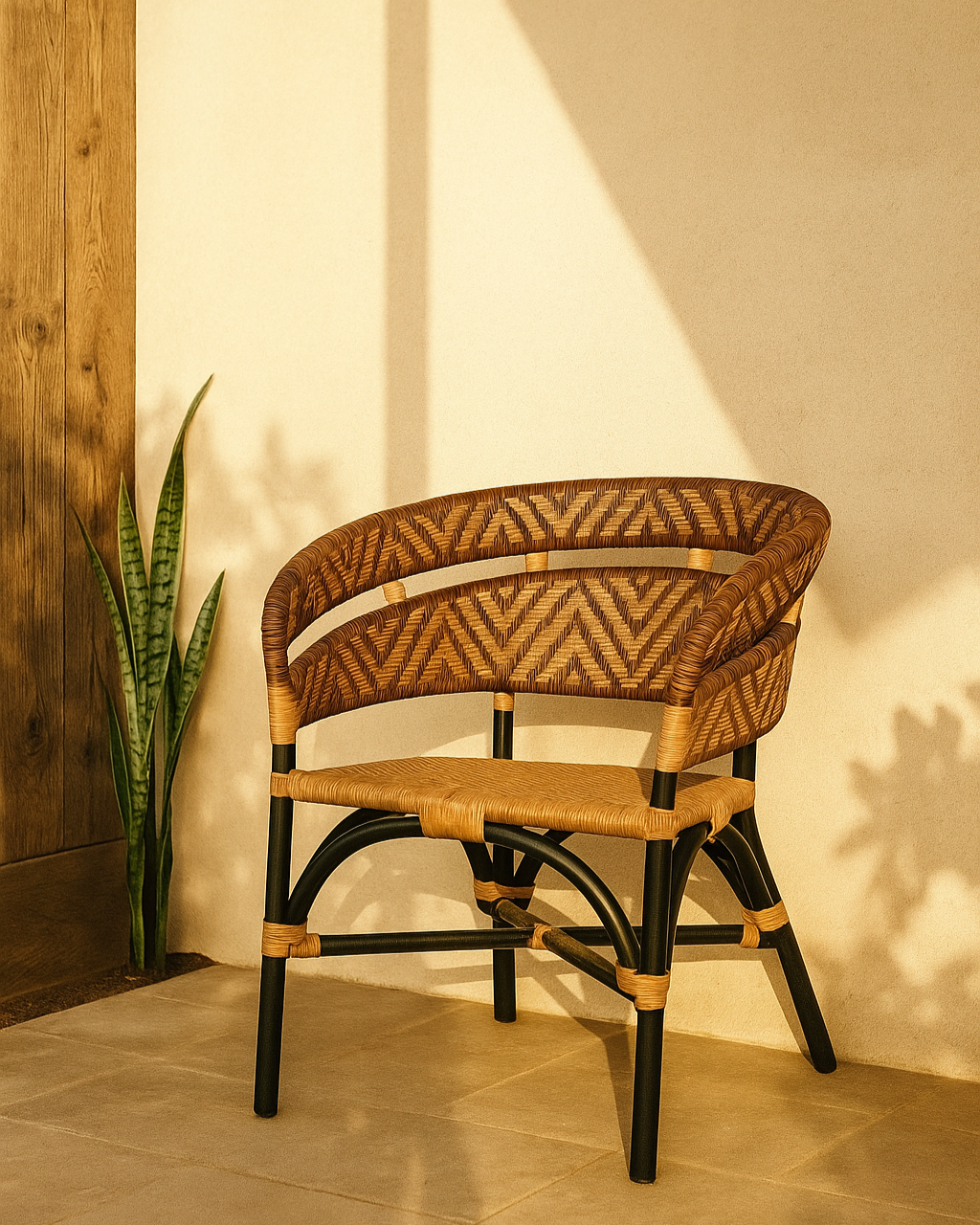 Tulum Bamboo and Natural Rattan Chair