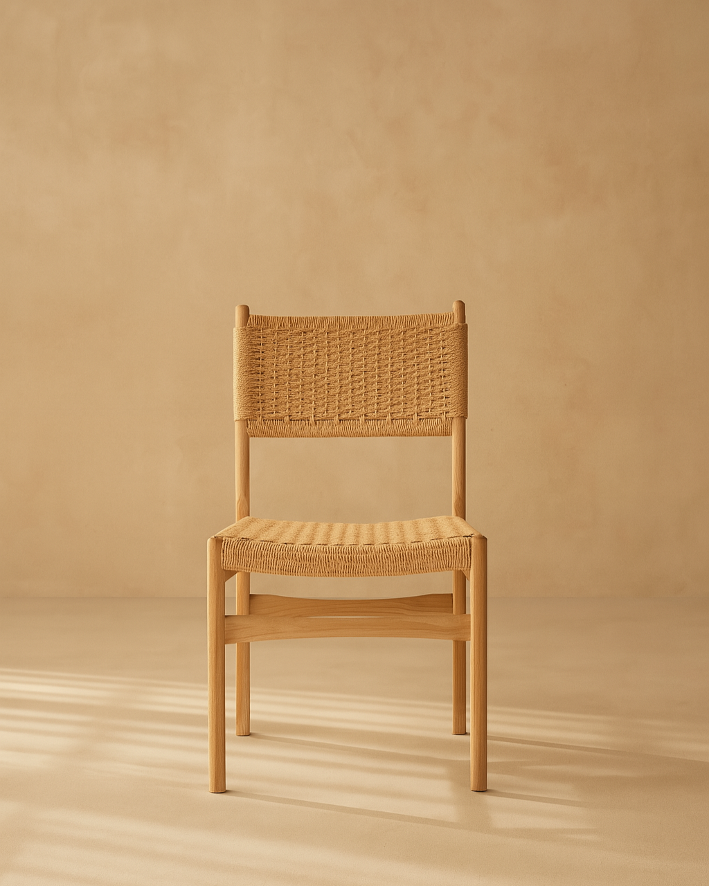 Ronda Elmwood Chair with Natural-Fibre Seat and Back