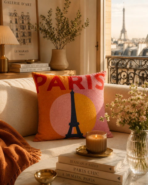 Paris | Needlepoint Travel Inspired Pillow