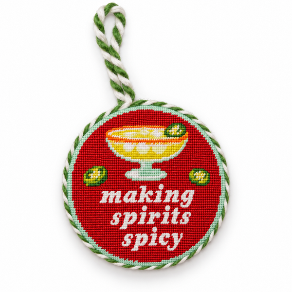 Needlepoint Ornament - Making Spirits Spicy