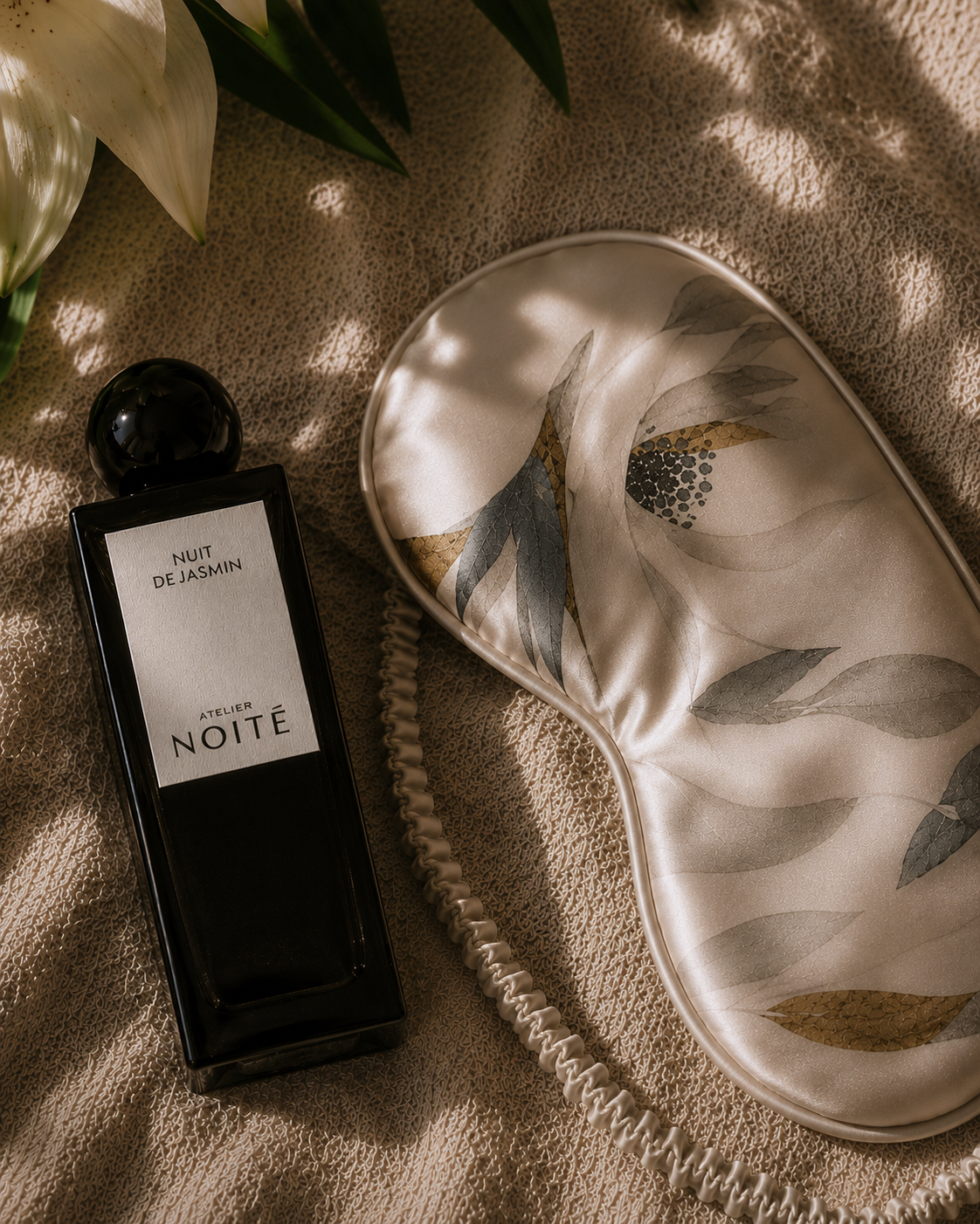 Moonlight Poppy Silk Eye Mask
