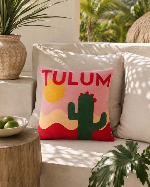 Tulum | Needlepoint Travel Inspired Pillow