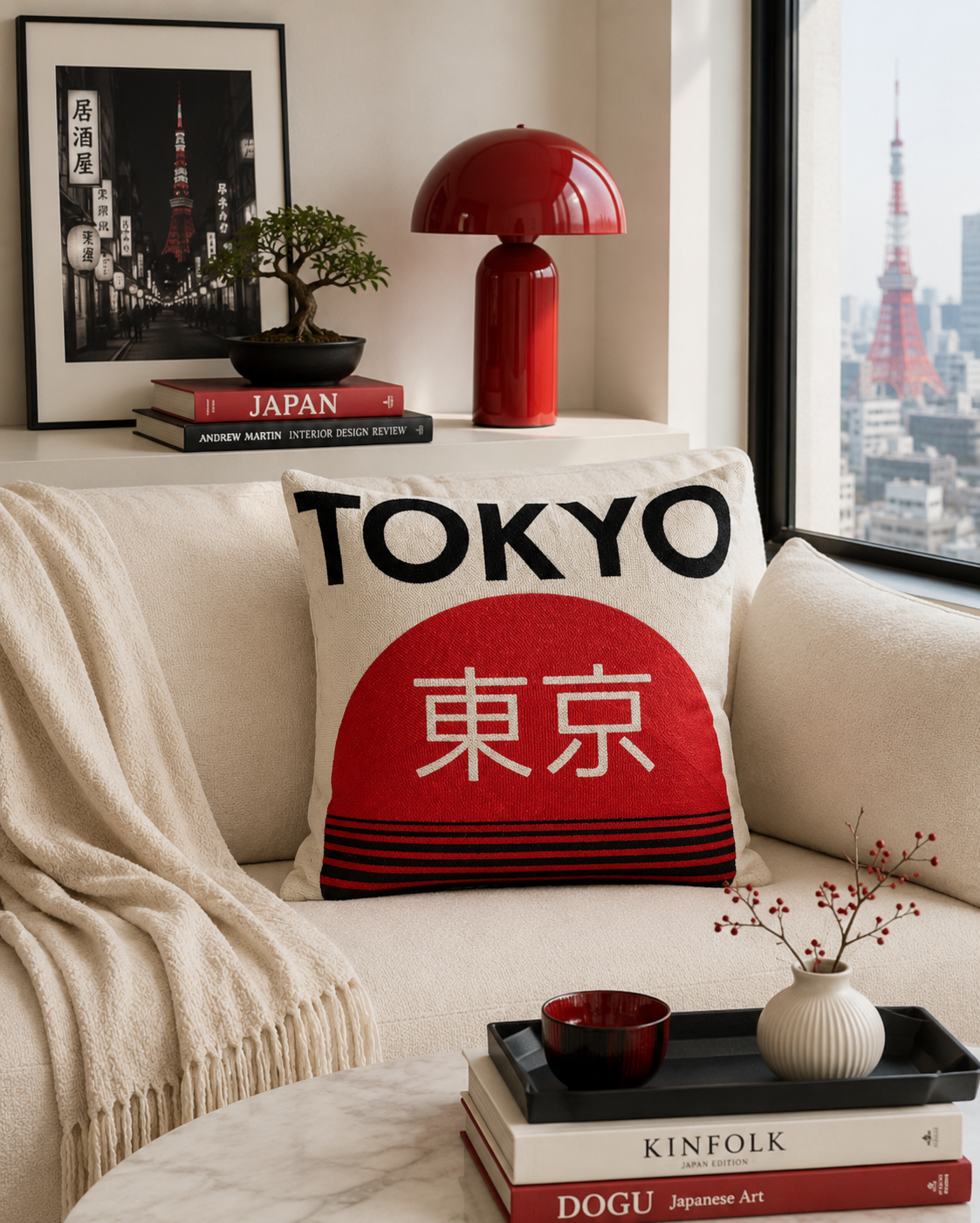 Tokyo | Needlepoint Travel Inspired Pillow